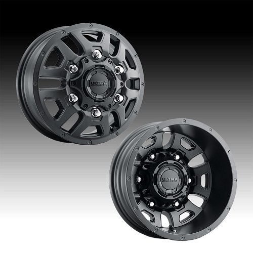 Ultra 003SB Hunter Van Dually Satin Black Custom Wheels Rims 1